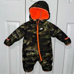 Nike Snowsuit Camo Print Insulated Baby Size 3 Months Winter Ski Suit Outdoor